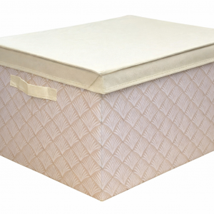 Boho Fans Storage Box with Lid – Collapsible Home Storage Chest