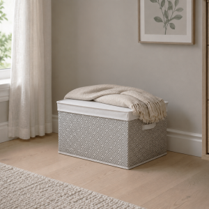 Diamonds Storage Box with Lid – Collapsible Home Storage Chest