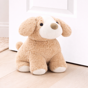 Fluffy Beige Dog Design Novelty Doorstop