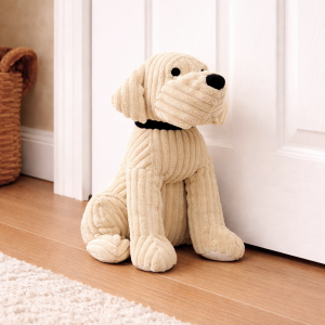 Cream Ribbed Dog Doorstop