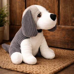 Beagle Dog Design Novelty Doorstop - Grey