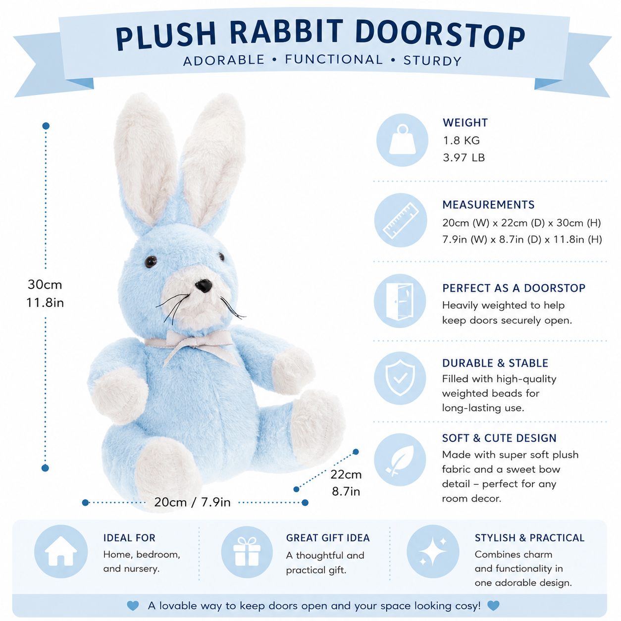 doorstopbluerabbitinfo - Butterflygifts Ltd