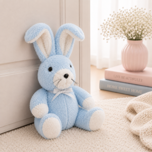 Rabbit Design Decorative Weighted Door Stop - Blue