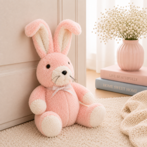 Rabbit Design Decorative Weighted Door Stop - Pink