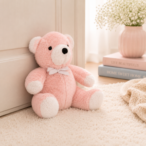 Teddy Bear Design Decorative Weighted Door Stop - Pink